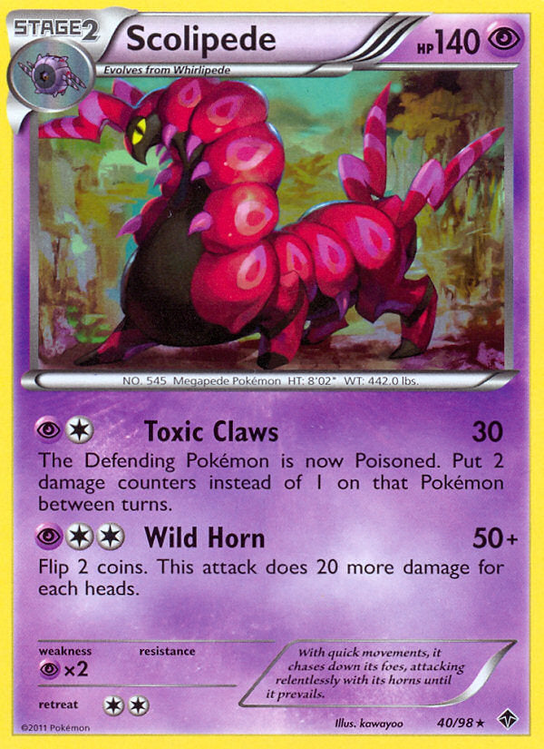 Emerging Powers Holo Scolipede #40/98